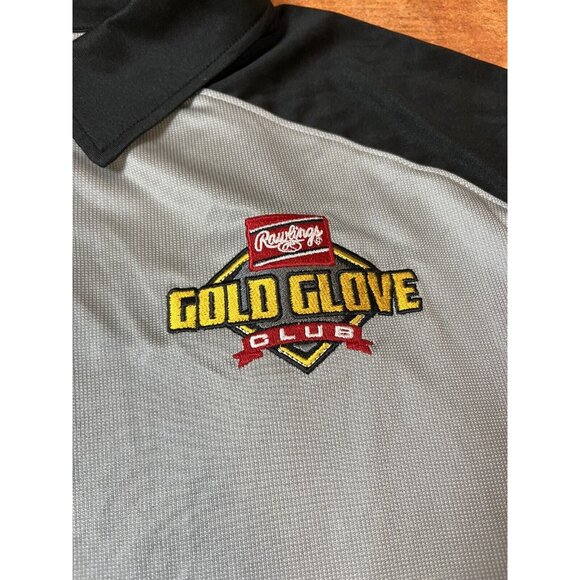 NEW Rawlings Gold Glove Club Polo Shirt Mens XL Polyester Baseball Top - Picture 3 of 7
